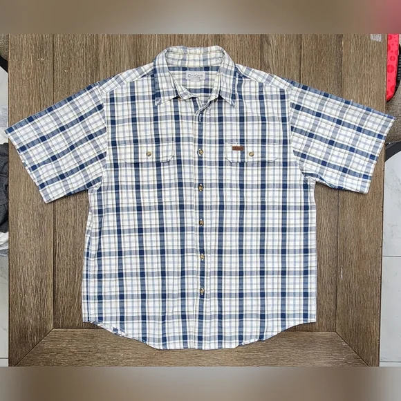 Carhartt Plaid 2 Pocket Short Sleeve Button-up Men's Size Large - Picture 7 of 7